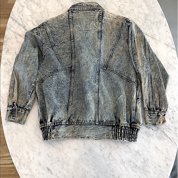 Vintage unisex acid wash jean jacket size S/M - Picture 7 of 11